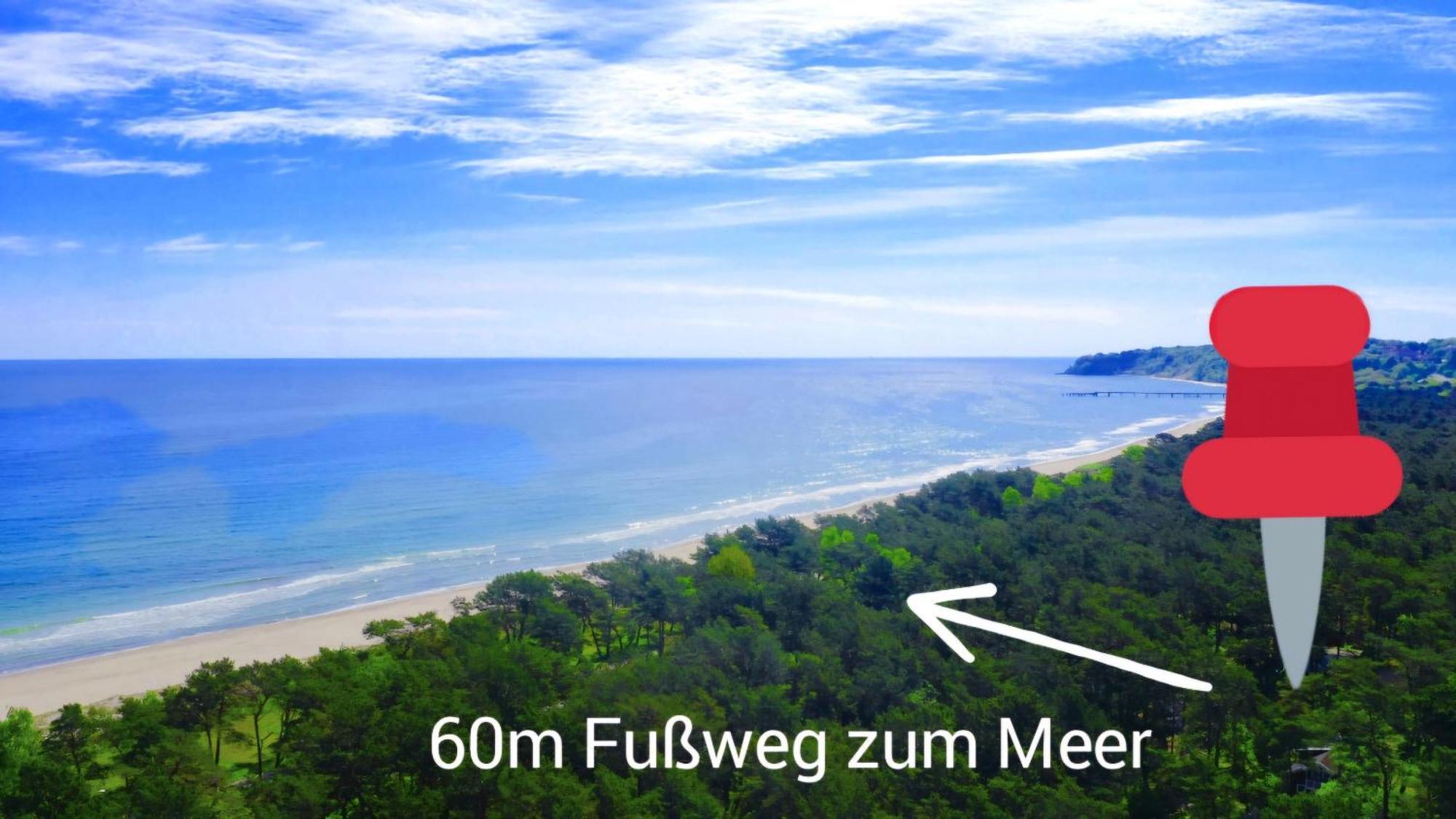 Strandhaus Ruegen - Meerblick, Sauna, Kamin & Whirlpool Baabe Exteriör bild